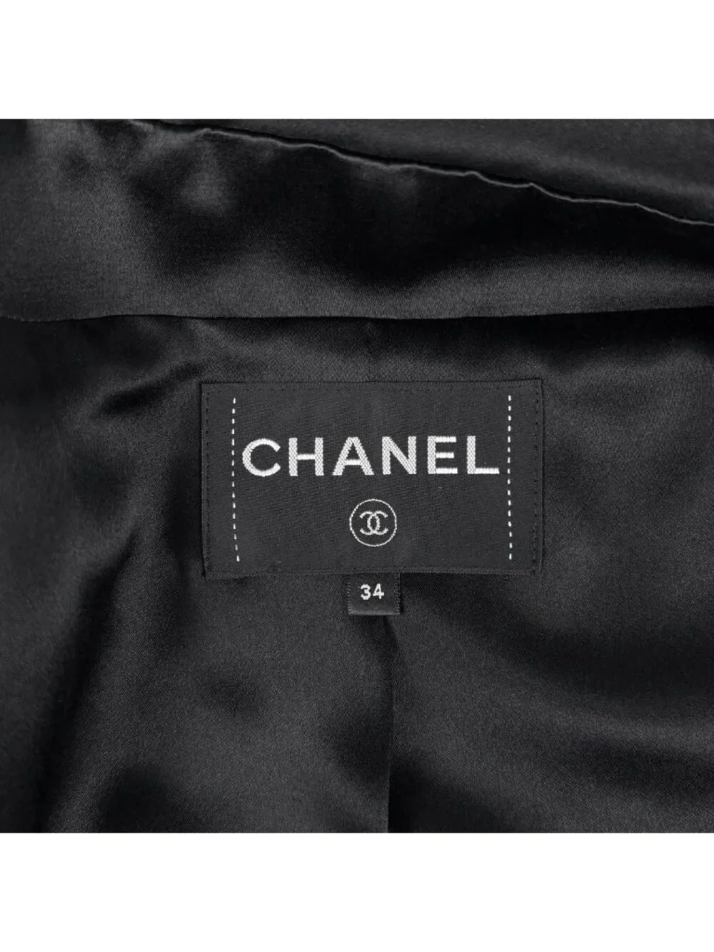 Chanel Tweed Jacket Short Length Wool Black